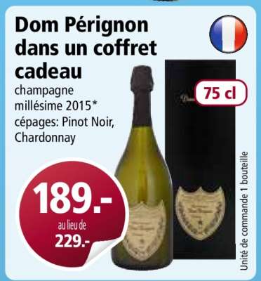 Dom Pérignon dans un coffret cadeau