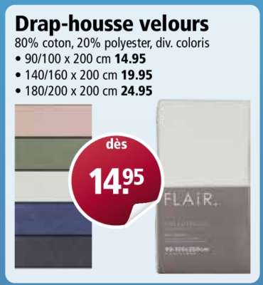Drap-housse velours