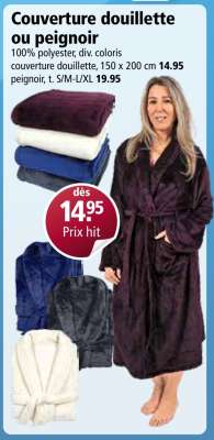 Couverture douillette ou peignoir