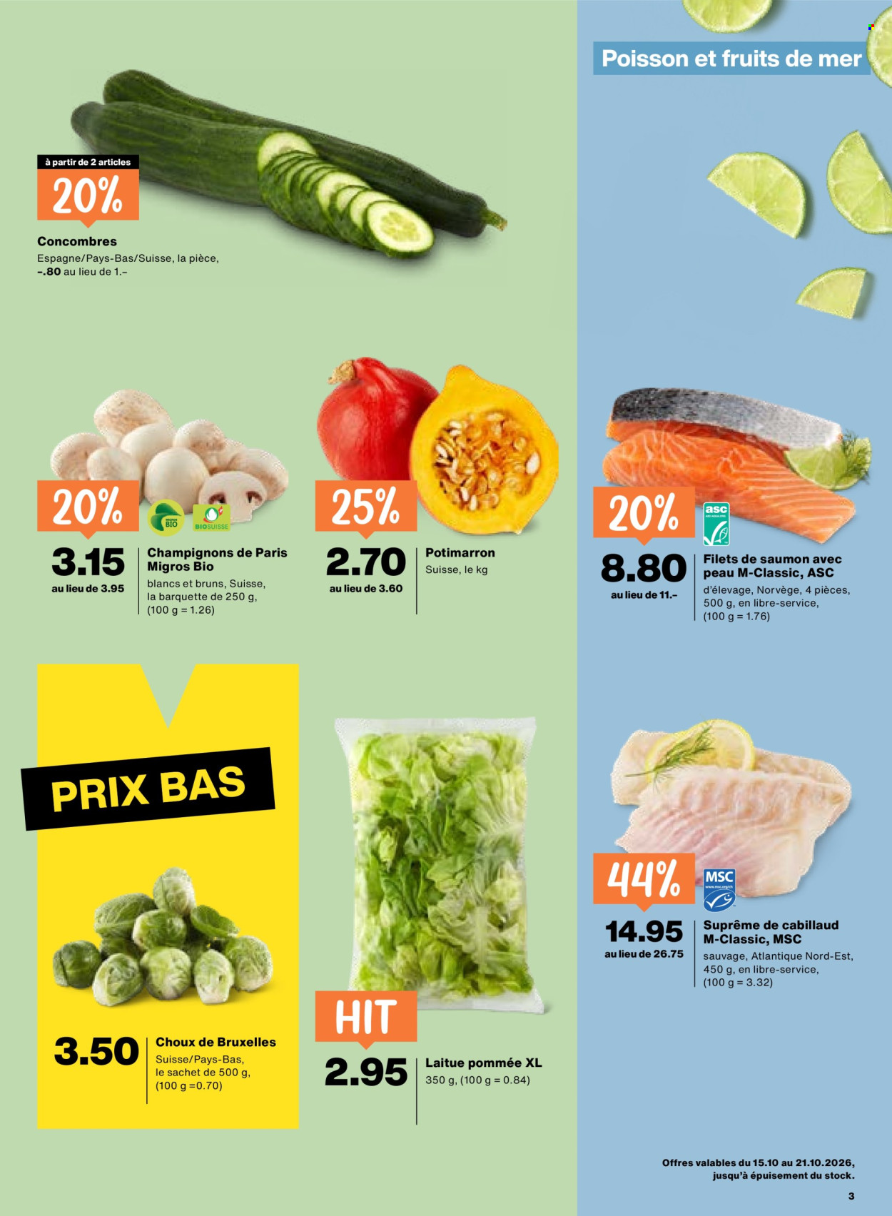 Catalogue Migros - 15.10.2026 - 21.10.2026. Page 3. Page 3
