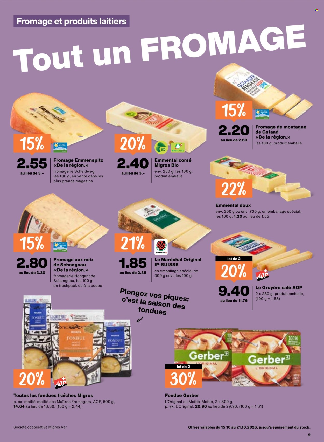 Catalogue Migros - 15.10.2026 - 21.10.2026. Page 9. Page 9