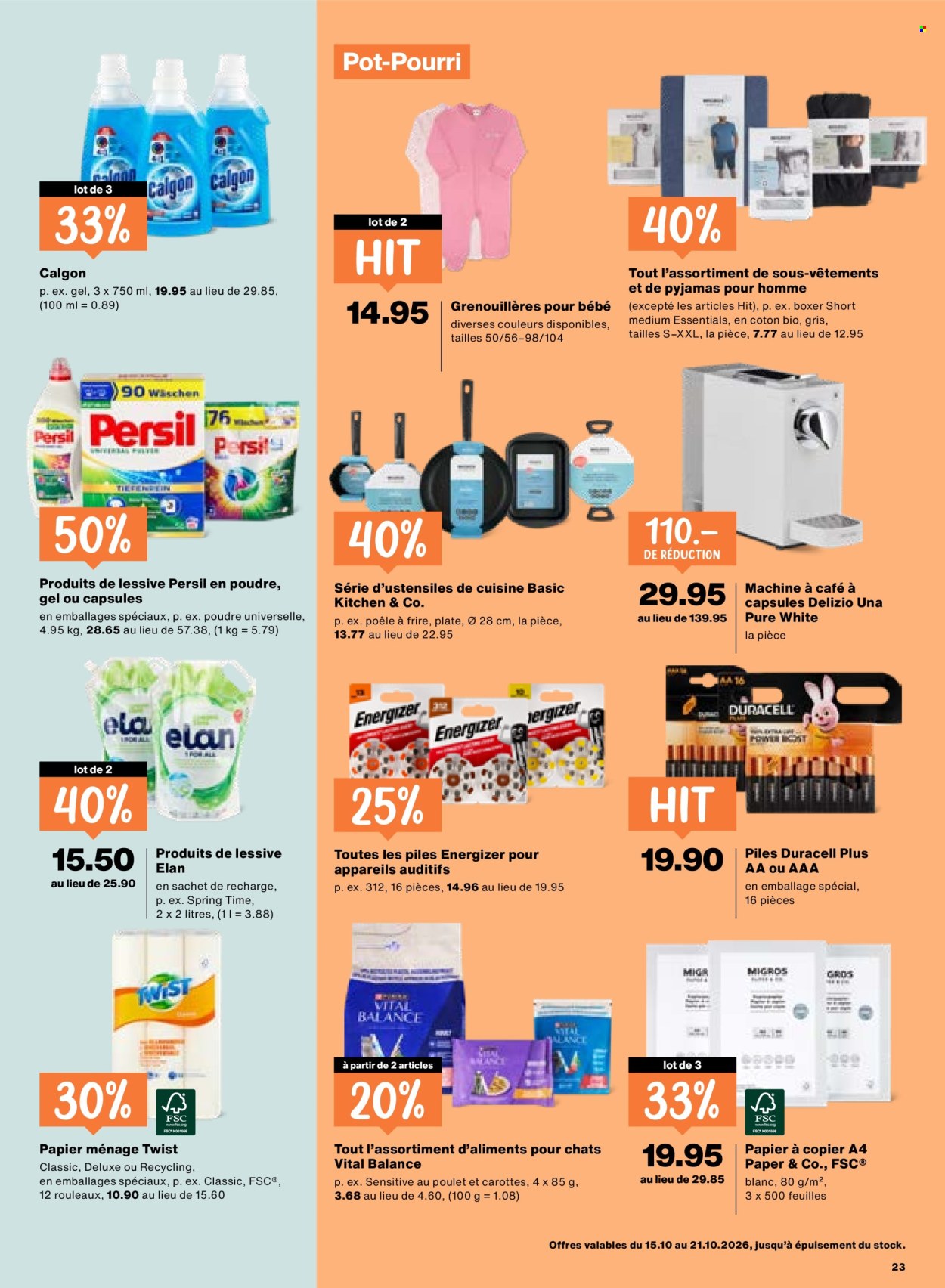 Catalogue Migros - 15.10.2026 - 21.10.2026. Page 23. Page 23