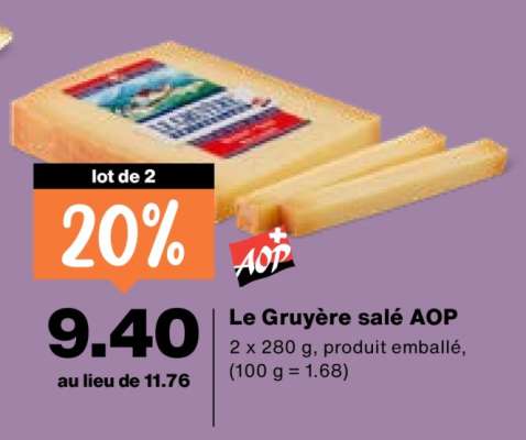 Le Gruyère salé AOP