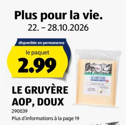 LE GRUYÈRE AOP, DOUX