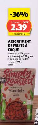 ASSORTIMENT DE FRUITS À COQUE