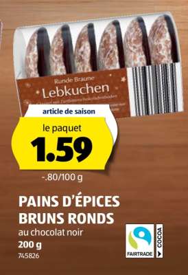Pains d'épices bruns ronds