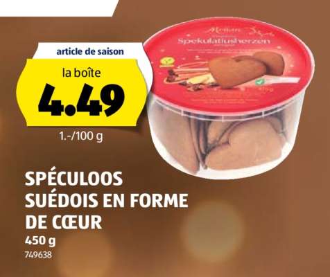 SPÉCULOOS SUÉDOIS EN FORME DE CŒUR