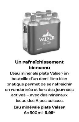 Eau minérale plate Valser