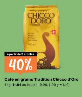 Café en grains Tradition Chicco d’Oro