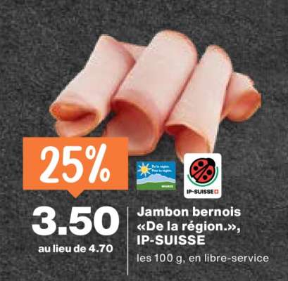 Jambon bernois «De la région.», IP-SUISSE