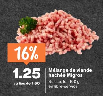 Mélange de viande hachée Migros