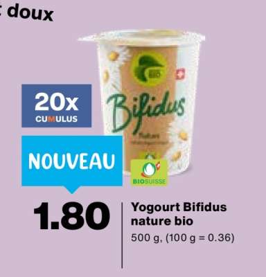 Yogourt Bifidus nature bio
