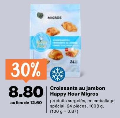 Croissants au jambon Happy Hour Migros