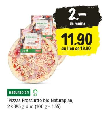 Pizzas Prosciutto bio Naturaplan