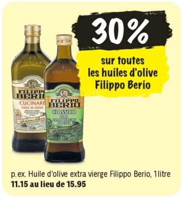 Huile d'olive extra vierge Filippo Berio, 1 litre