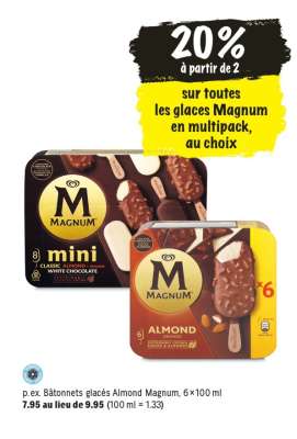Bâtonnets glacés Almond Magnum