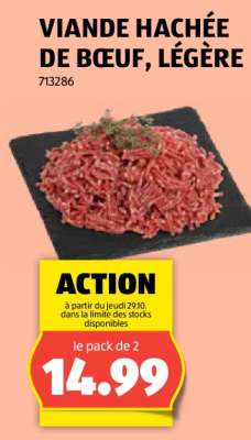 VIANDE HACHÉE DE BŒUF LÉGÈRE
