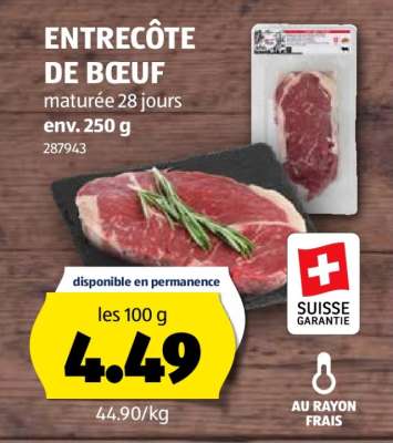 ENTRECÔTE DE BŒUF