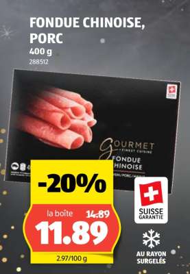 FONDUE CHINOISE, PORC