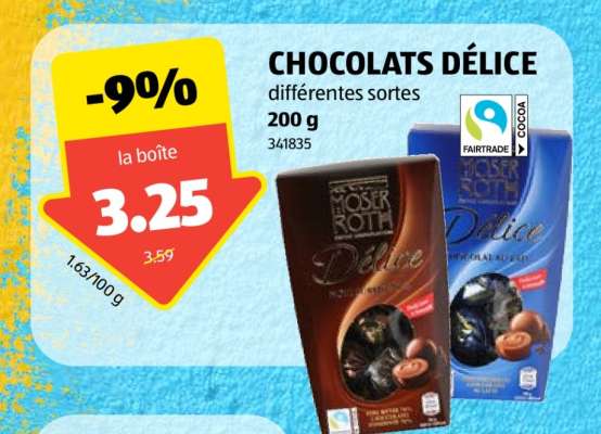 CHOCOLATS DÉLICE