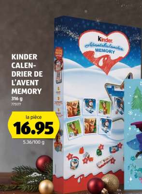 KINDER CALENDRIER DE L’AVENT MEMORY