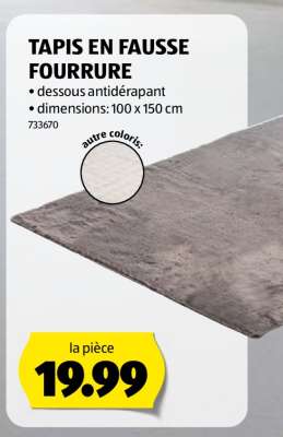 TAPIS EN FAUSSE FOURRURE