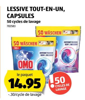 LESSIVE TOUT-EN-UN, CAPSULES