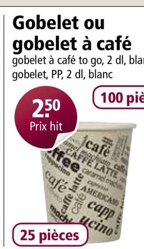 Gobelet ou gobelet à café