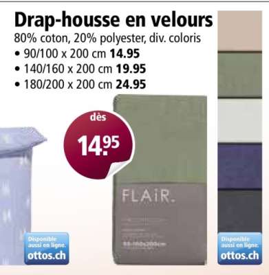 Drap-housse en velours