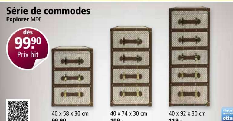Série de commodes