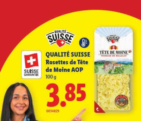 QUALITÉ SUISSE Rosettes de Tête de Moine AOP