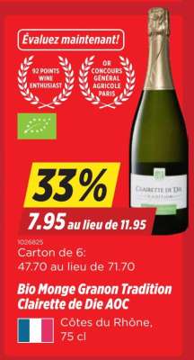 Bio Monge Granon Tradition Clairette de Die AOC