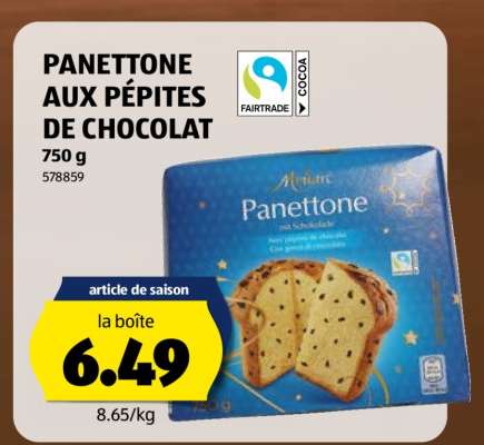 Panettone aux pépites de chocolat