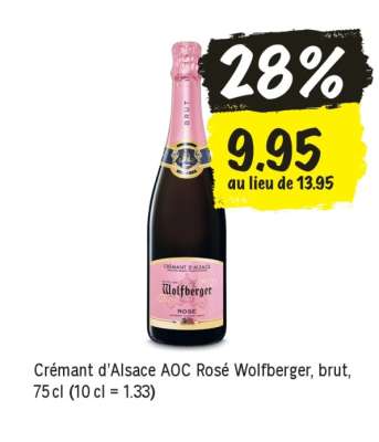 Crémant d’Alsace AOC Rosé Wolfberger